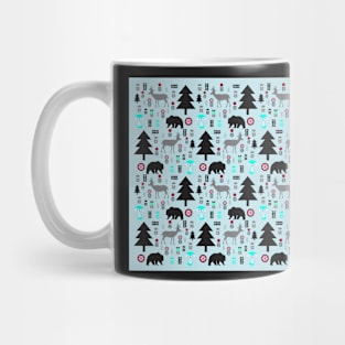 Bears, deer, foxes in winter Mug